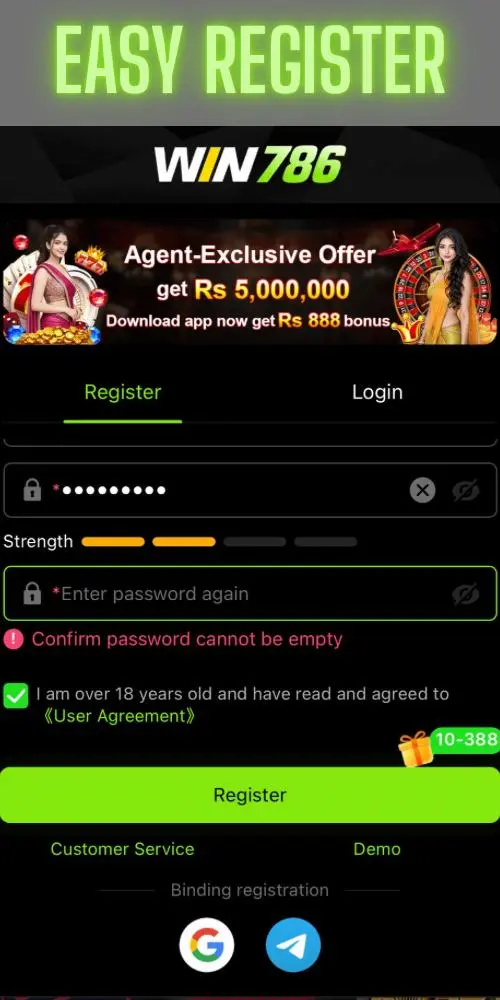 Win786 Game Register and Login